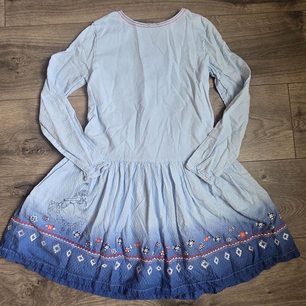 Disney Store Esmeralda Hunchback of Notre Dame Dress Blue Ombre Gauze Girls 7/8